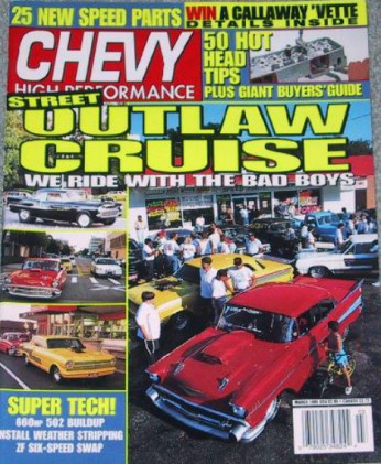 CHEVY HIGH PERFORMANCE 1995 MAR - LARRY JORDON, ZF SIX SPEED SWAP, HEAD TIPS